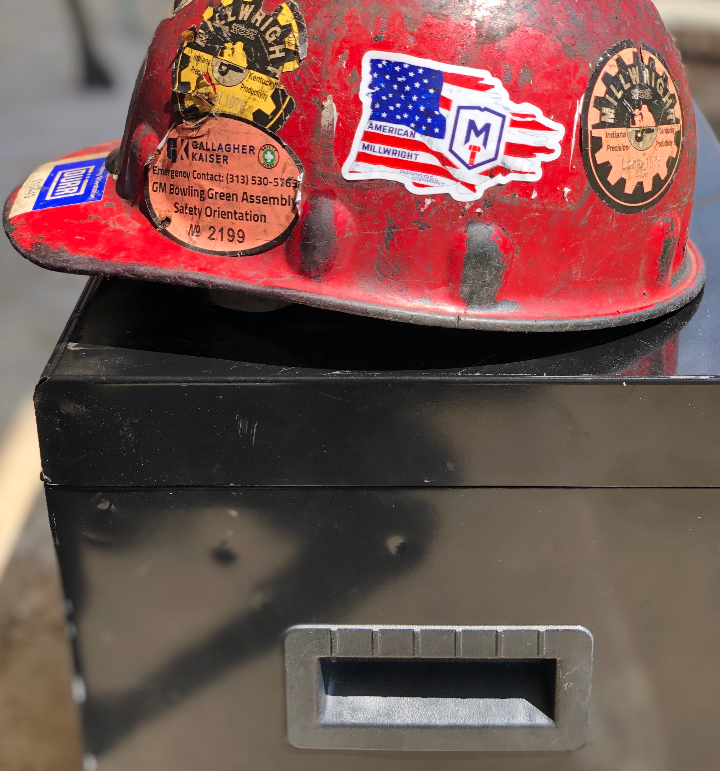 American Millwright Company Hard hat stickers
